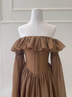 Cocoa Muse Off-Shoulder Corset Dress