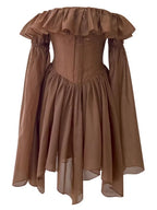 Cocoa Muse Off-Shoulder Corset Dress