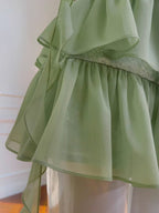 Mint Garden Lace Tiered Fairy Dress
