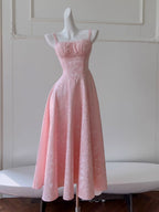 Blush Rosette Jacquard Corset Dress