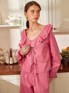 Rose Garden Ruffle Tie Loungewear Set