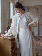Blue Meadow Embroidered Collar Blouse