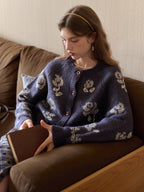 Vintage Rose Garden Knit Cardigan