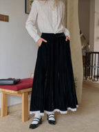 Velvet Garden Embroidered Vintage Vest & Skirt