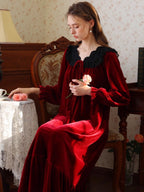Retro Velvet Princess Nightgown