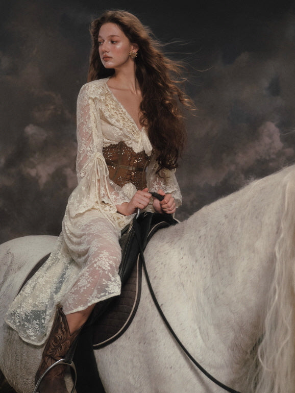 Moonlit Meadow Lace Long Dress