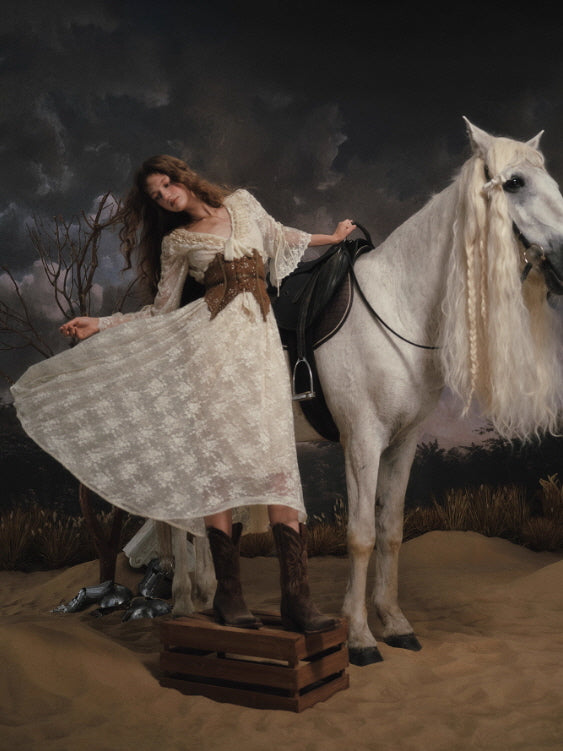 Moonlit Meadow Lace Long Dress