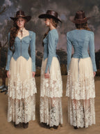 Blue Ridge Western Lace-Up Top