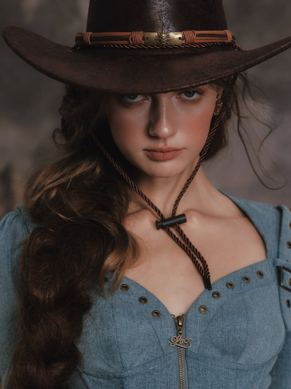 Blue Ridge Western Lace-Up Top
