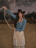 Blue Ridge Western Lace-Up Top