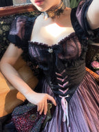 Midnight Rose Lace Corset Dress