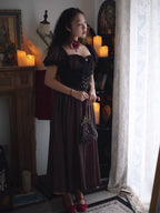 Midnight Rose Lace Corset Dress