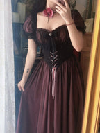 Midnight Rose Lace Corset Dress