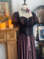 Midnight Rose Lace Corset Dress