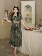 Forest Muse Vintage Embroidered Fairy Dress