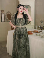Forest Muse Vintage Embroidered Fairy Dress