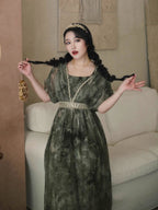 Forest Muse Vintage Embroidered Fairy Dress