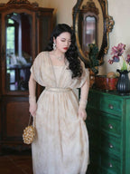 Golden Blossom Vintage Fairytale Dress
