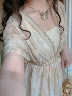 Golden Blossom Vintage Fairytale Dress