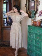 Golden Blossom Vintage Fairytale Dress
