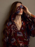 Autumn Bloom Vintage Garden Maxi Dress