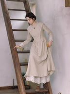 Vintage Meadow Ruffle Lace Long Dress