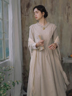 Vintage Meadow Ruffle Lace Long Dress