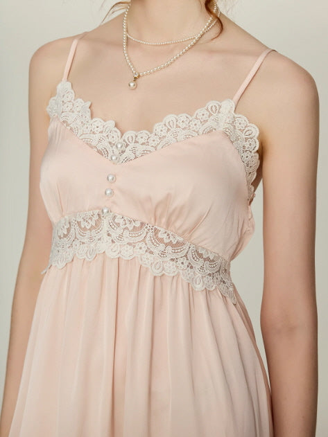 Blush Lace Cloud Nightgown Set