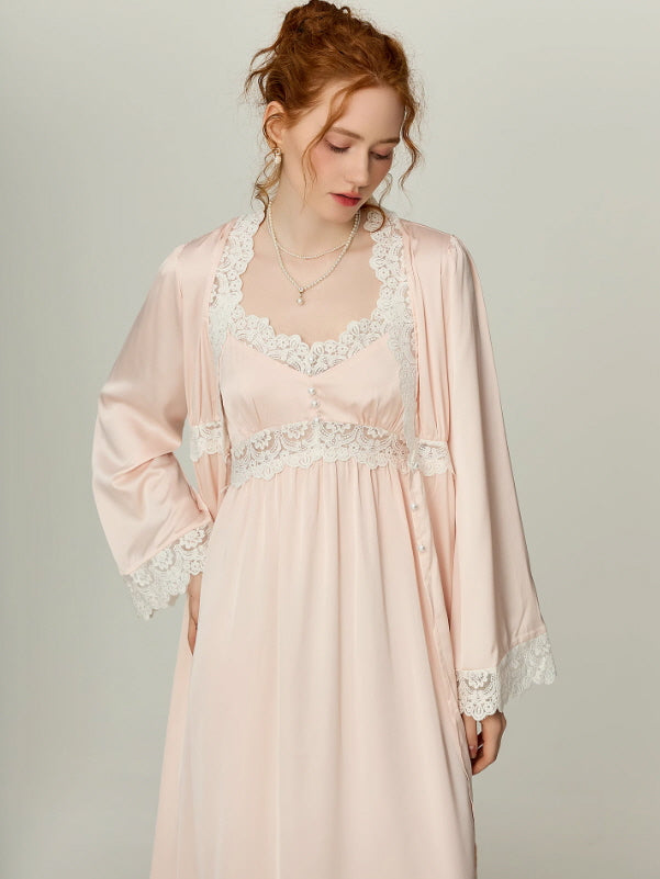 Blush Lace Cloud Nightgown Set