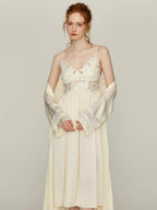 Ivory Moon Petal Lace Nightgown Set