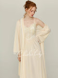 Ivory Whisper Lace Nightgown & Robe