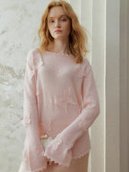 Whispering Butterfly Soft Knit Top