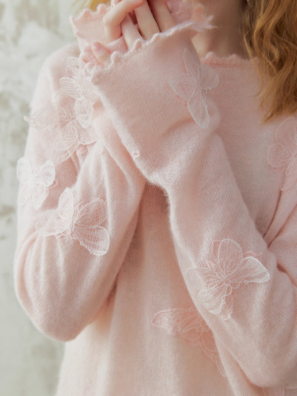 Whispering Butterfly Soft Knit Top