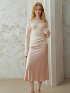 Whisper Lace Collar Knit Top
