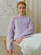 Lilac Petal Mist Knit Top