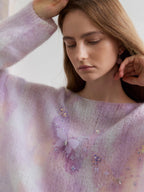 Lilac Butterfly Mist Knit Top
