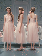 Petal Whisper Blush Tulle Dress