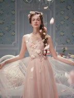Petal Whisper Blush Tulle Dress