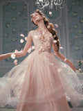 Petal Whisper Blush Tulle Dress