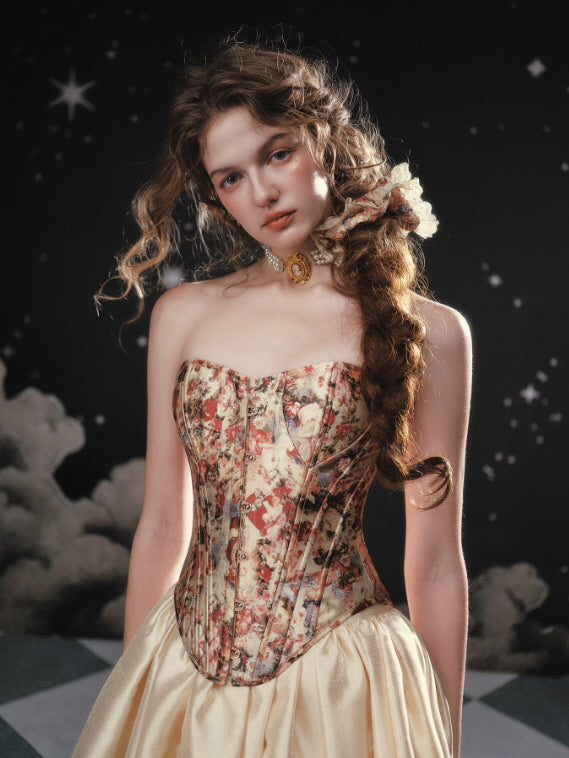 Starlight Rose Corset & Moonlit Ivory Skirt
