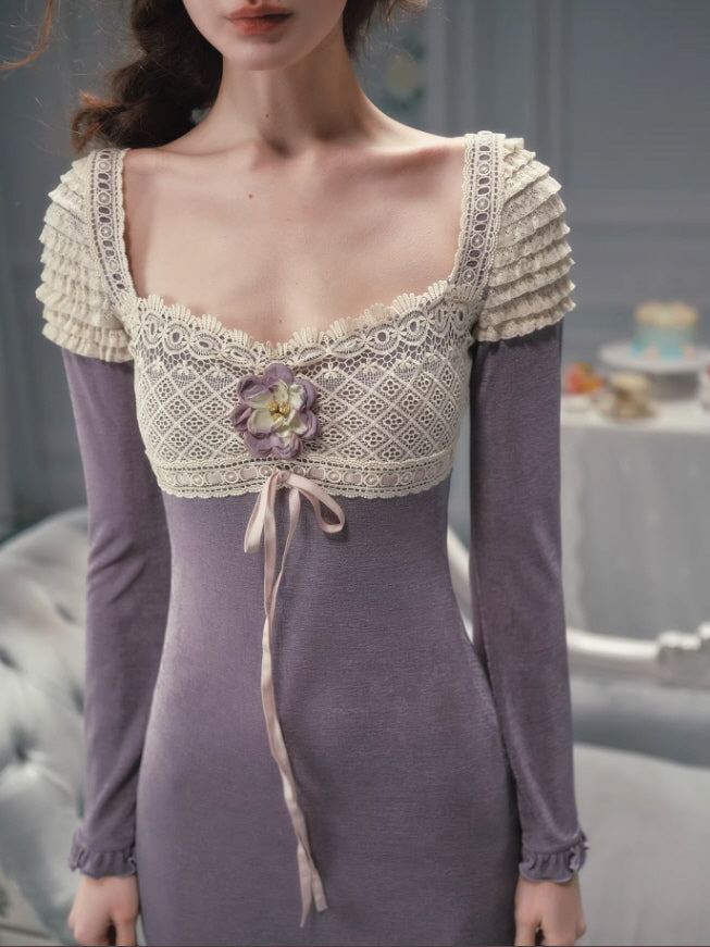 Lavender Heirloom Lace Dress