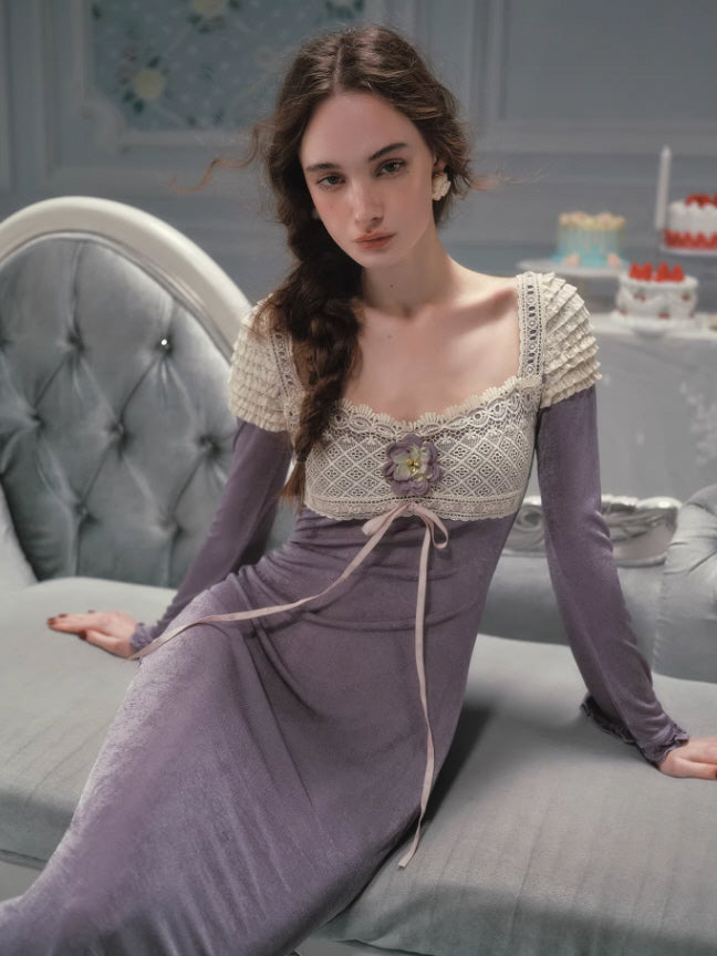 Lavender Heirloom Lace Dress