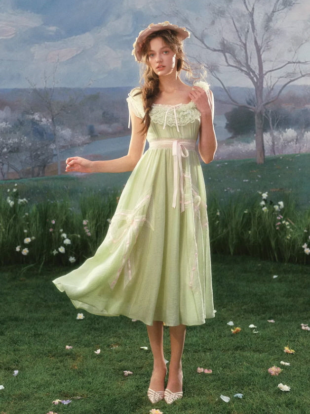 Meadowlight Ribbon Lace Dress