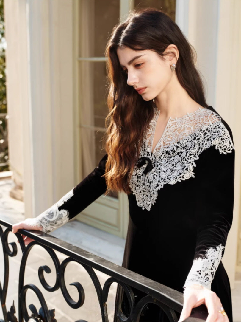 Midnight Lace Reverie Dress