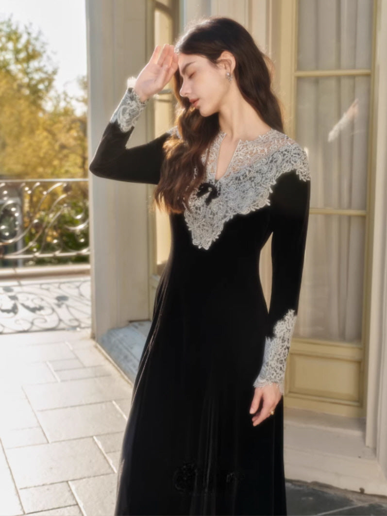 Midnight Lace Reverie Dress