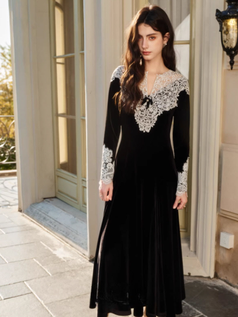 Midnight Lace Reverie Dress