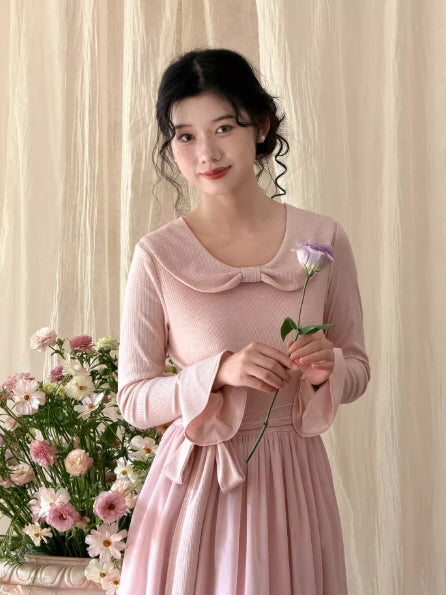 Petal Whisper Knit Dress