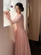 Petal Whisper Knit Dress