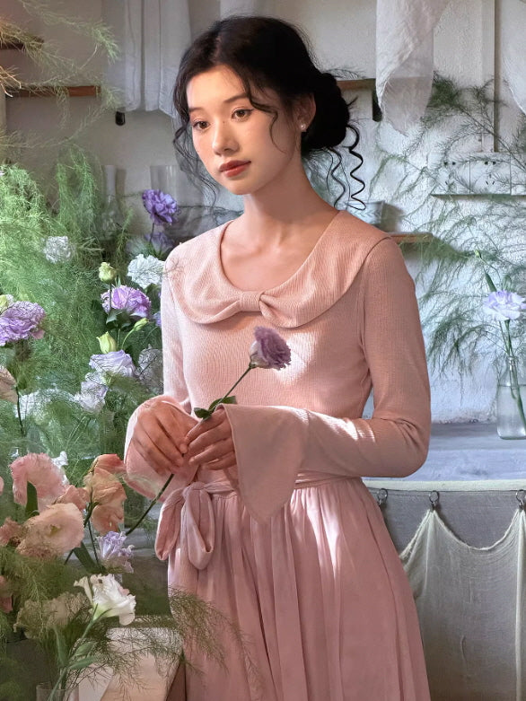 Petal Whisper Knit Dress