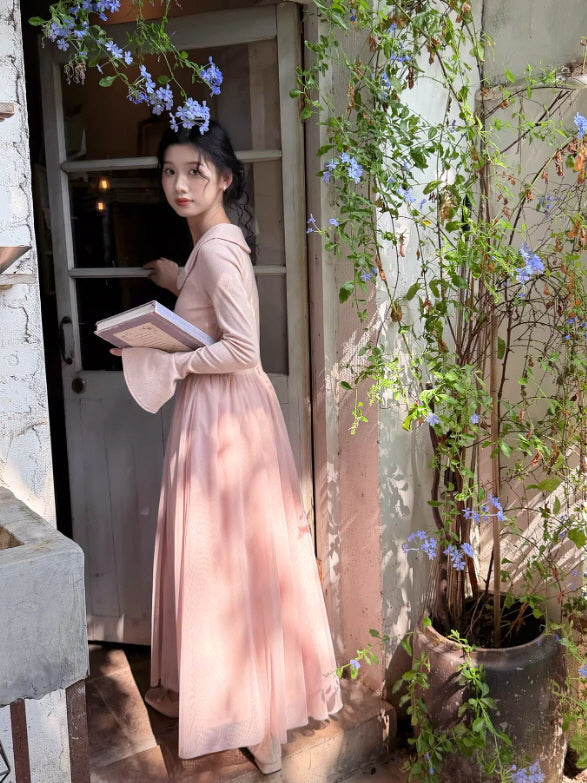 Petal Whisper Knit Dress